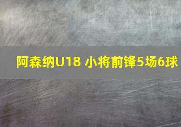 阿森纳U18 小将前锋5场6球